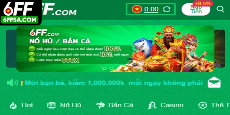 6FF là nền tảng cá cược trực tuyến đa dạng