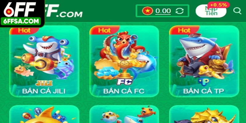 Đánh giá 6FF với kho game cá cược ấn tượng